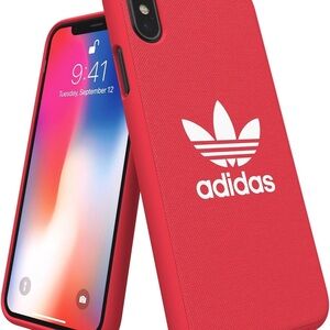 NWT Adidas Red iPhone XR Case Slim Profile Trefoil Logo
